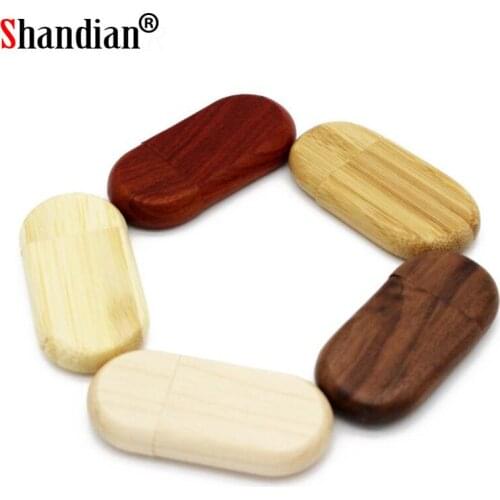 SHANDIAN free custom logo Walnut wooden usb flash drive U disk 4gb 8gb 16gb 32gb 64GB memory usb stick pen drive wood pendrive