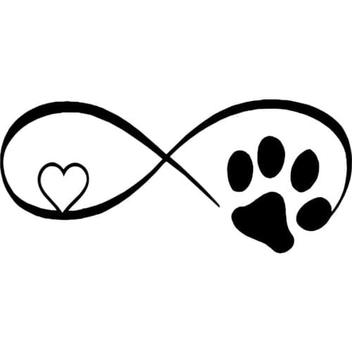 Cartoons Car Sticker Dog Cat Paw Love Car Styling Vinyl Motorcycl Decals Cover Scratches Waterproof PVC 18cm X 8cm