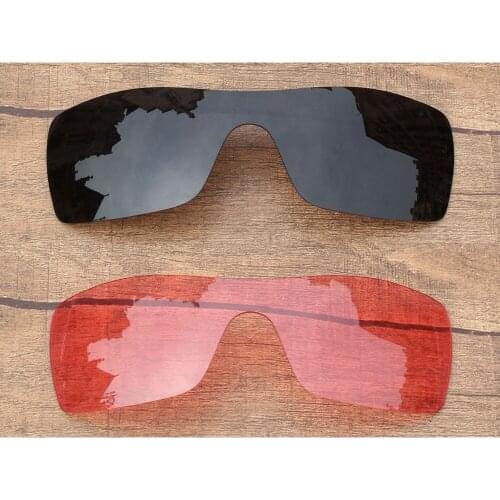 Vonxyz Two Pieces Stealth Black & Pink Replacement Lenses for-Oakley Batwolf Frame
