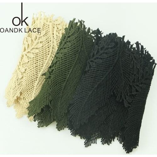 1 yads Apparel Sewing Fabric DIY Trim Cotton Crocheted Lace Fabric Wedding Decration Handmade Accessories Craft