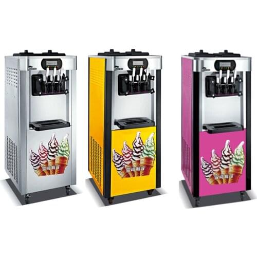 25-30L/H Three-color commercial soft ice cream machine 220V/100v make ice cream intelligent desktop ice cream maker