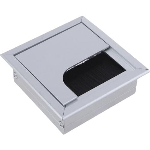 YYSD Aluminium Square Rectangle Desk Computer Wire Cable Outlet Insert Hole Cover Table Grommet