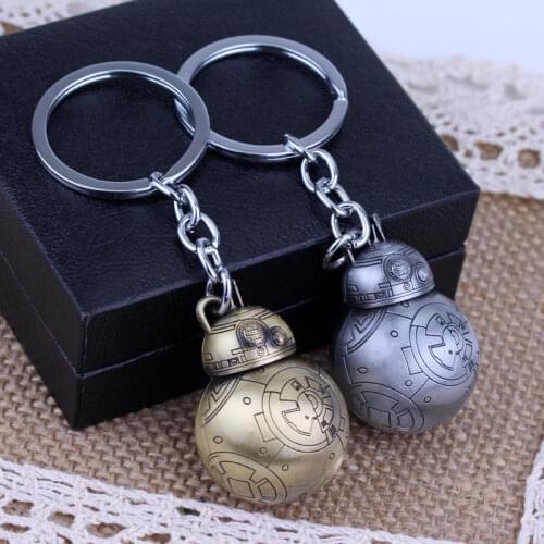 Disney Hot Style Star Wars Bb Robot Keychain Force Awakens Star War Key Chain Stereo Spherical Pendant Keyring