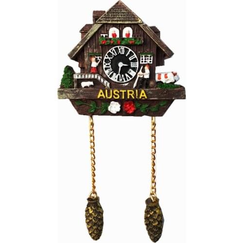 BABELEMI Austria Cuckoo Clock Travel Souvenir Fridge Magnet Cartoon Shaped Refrigerator Magnetic Stickers Gift Toys for Kids