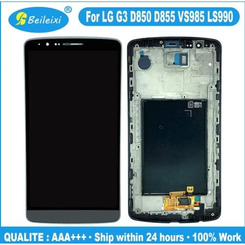 For LG G3 D850 D851 D852 D855 VS985 LS990 LCD Display Digitizer Touch Panel Screen Assembly For G3 Dual D858 D858HK D856