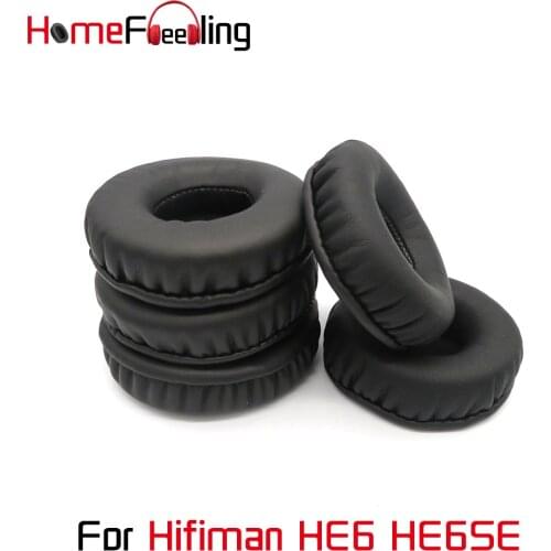 Homefeeling Ear Pads for Hifiman HE6 HE6SE Headphones Soft Thicken Velour Ear Cushions Sheepskin Leather Earpads Replacement