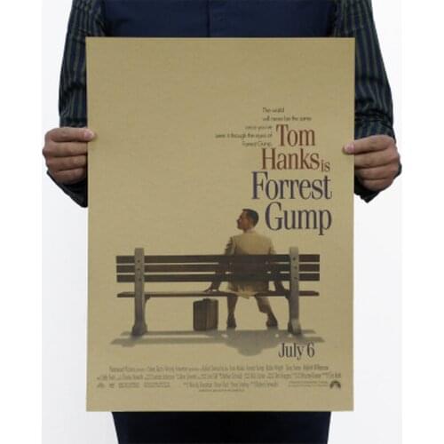 Bu yao shang jia Forrest Gump Self Improvement Classic Movie Poster Home Furnishing Decoration Kraft Drawing
