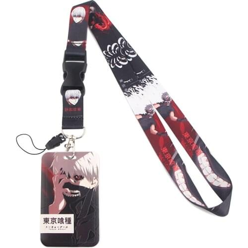 ER672 Tokyo Ghoul Creative Lanyard Card Holder Student Hanging Neck Phone Lanyard Badge Subway Access Card Holder