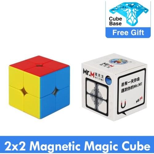 Sengso Mr.M Magnetic 2x2 Cubing Speed Magic 2x2x2 Magnet Positioning Mrm 2 Cubo Magico 2*2 Magnets Cube Game Puzzle Toys
