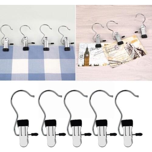 5pcs Portable Laundry Metal Hook Clothes Pin Boot Shoes JK0911 Clip Hanger Hanger Clips Hold Hook Storage Steel P1O2