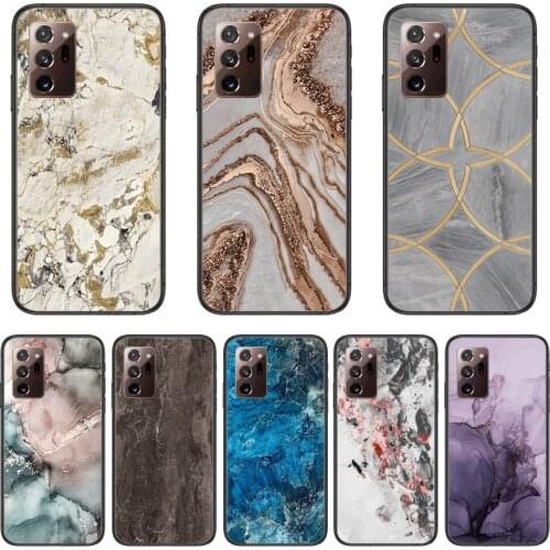 Marble phone case Phone Case cover hull For SamSung note20 10 9 8 4 pro plus black prime soft bumper Transparent