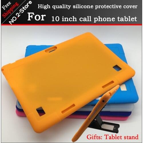 Soft silicone case for 10.1inch 3G/4G call phone tablet pc ,10.1inch Kids Safe Shockproof Silicone cover, Tablet stand as gift