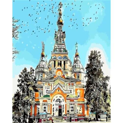 DRAWJOY Framed Pictures DIY Painting By Numbers Home Decoration For Living Room DIY Digital Canvas Oil Painting