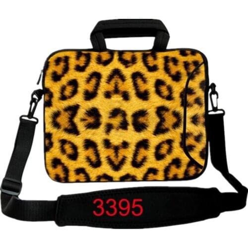 13'' 15'' 17" Leopard Soft Neoprene Laptop Shoulder Bag Travel Sleeve Handle Messenger Case For 10" 11.6" 13" 14" Inch Notebook