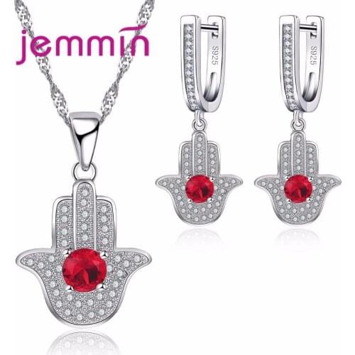 Newest 925 Sterling Silver Women Necklaces Earrings Set For Party Accessory Bridal Wedding Engagement Jewellery Sets
