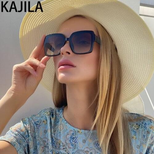 Oversized Sunglasses Women Big Frame 2020 Fashion Luxury Brand Designer Vintage Square Sun Glasses Shades For Women zonnebril