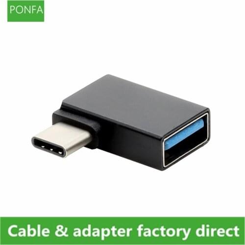 3.0 version elbow 90 degree USB-C Type C to USB3.0 female OTG external U disk keyboard mouse head for mobile computer