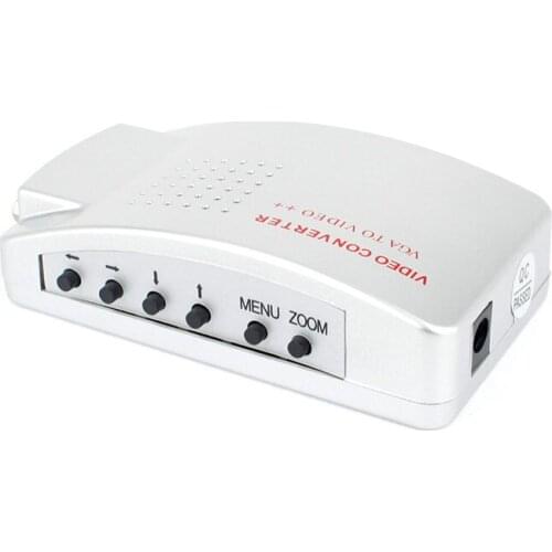 PC Converter Box Computer VGA to TV AV RCA Signal Adapter Converter Video Switch Box with cable