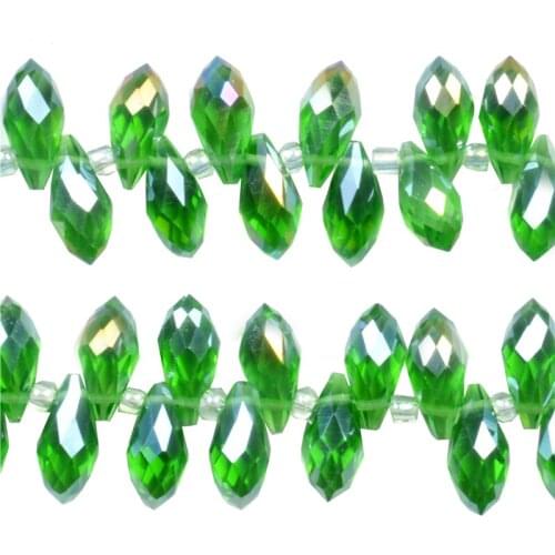 6*12mm/5*7mm Briolette Pendant Waterdrop Austrian Crystal bead Teardrop Glass Loose Beads For Jewelry Making Bracelet DIY