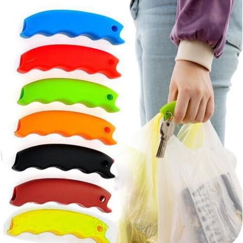 1 Piece Bag Carrying Handle Tools Silicone Knob Relaxed Carry Shopping Handle Bag Clips Handler Kitchen Tools