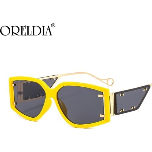 Steampunk Rivet Square Sunglasses 2021 Women Men Fashion Colorfuls Shades Glasses Lady Luxury Brand Mirror Metal Eyewear UV400