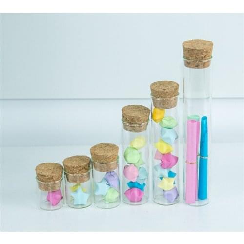 4ml 5ml 6ml 18ml 22ml 30ml Mini Glass Bottles Wholesale Jars Storage for Sand Liquid Food Gifts Diy Bottles 24pcs