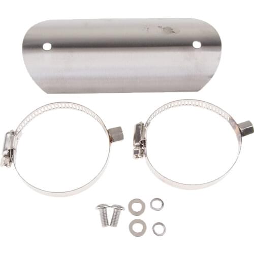 UNIVERSAL MOTORCYCLE EXHAUST MUFFLER PIPE HEAT SHIELD COVER HEEL GUARD DIRT BIKE