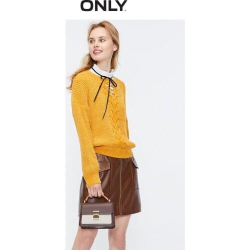 ONLY womens Chenille Yarn Twisted Knitted Sweater | 119324527