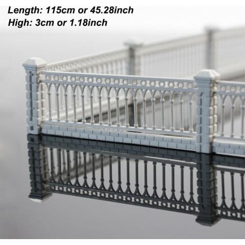 1 Meter Model Railway White Building Fence Wall 1:87 HO OO Scale LG10001