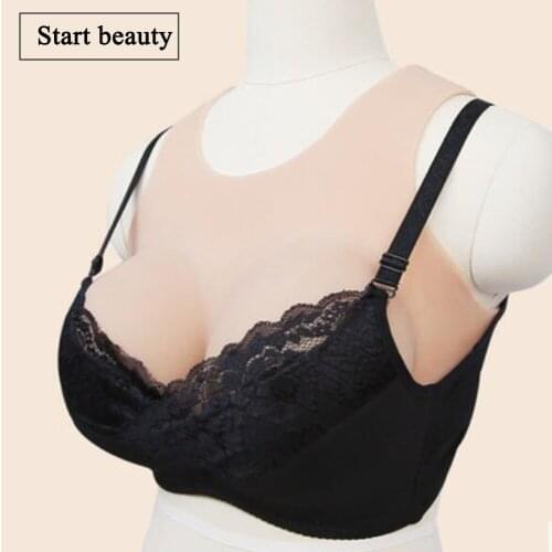 1pair 1400g E cup Bionic Artificial Silicone Breast Forms Seamless False Boob For Shemale Crossdress Fake peitos mastectomy bra