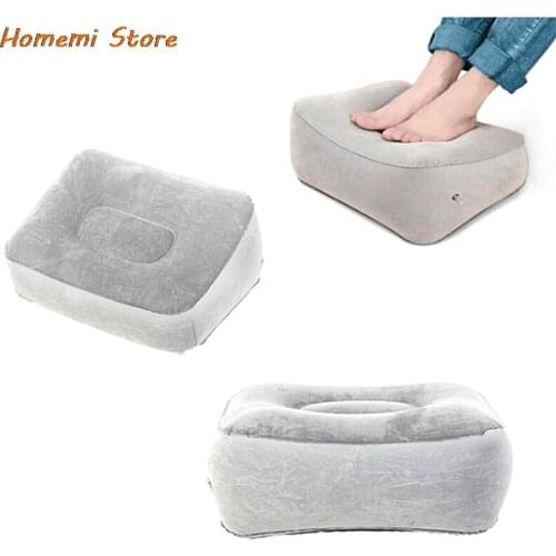 Inflatable Portable Travel Footrest Cushion Floor Pillow Train Bed Kids Foot Rest PVC Pad For Travel Car Massage Pad