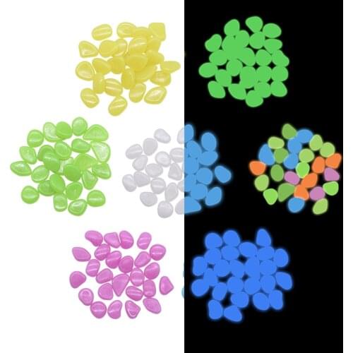 25/50pcs Luminous Stone Glow In The Dark Pebbles Ornament for Path Yard Bar Luminous Stone Home Garden Fish Tank DIY Decorations
