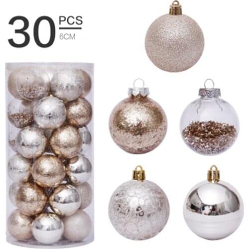 30Pcs Christmas Decorations for Tree Ball Palline Christmas Tree Pendant