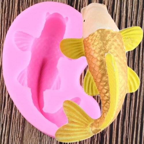 3D Marine Life Fish Silicone Mould DIY Fondant Cake Decorating Tools Resin Clay Soap Mold Candy Chocolate Gumpaste Moulds