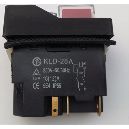 5Pcs 220V Magnetic Explosion-proof Pushbutton Switch KLD-28A IP65 Electric Starter Electromagnetic Push Button Switches