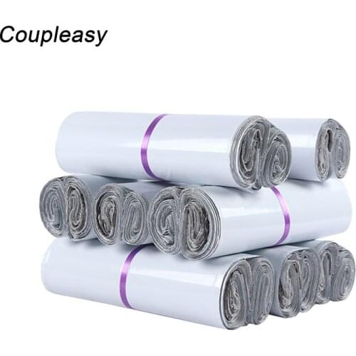 50Pcs 7 sizes White Shipping Bag Self Seal Adhesive Plastic Envelopes Postal Poly Mailer Plastic Courier Bag Business Supplies