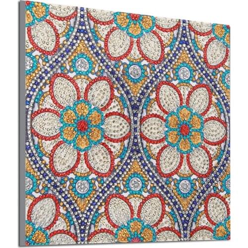 5D DIY Diamond Embroidery Mandala Needlework Home Decor Special Shape Diamond Painting Flower Picture Rhinestone Gift