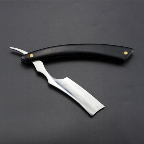 Stainless Steel Shaving Razor Mens Shaver Straight Edge Professional Barber Razor Beard Haircuts Tool Folding Shaving Knife