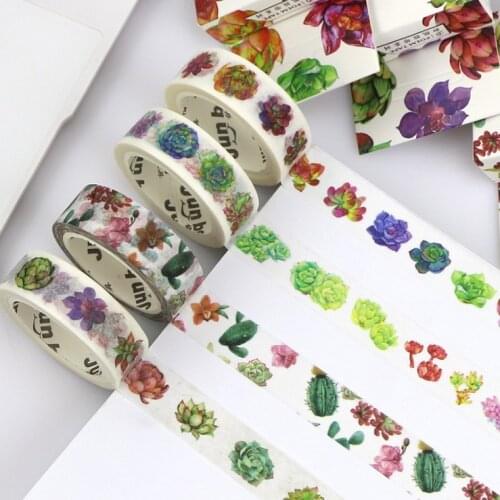 15mm * 7m Dessert/Japanese sushi food/succulents Plants Paper Washi Tape DIY Sticker DIY Planner Album Craft Masking Tape