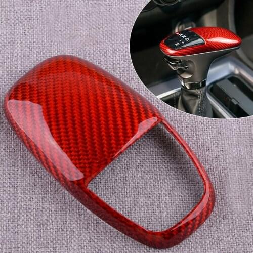 CITALL Gear Shift Knob Trim Cover Fit for Dodge Challenger Charger 2015 2016 2017 2018 2019 2020 Red Car Styling