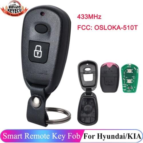 KEYECU 315MHz / 433MHz Replacement 2 Button Car Remote Smart Key Fob for Hyundai Elantra Old Elantra Santa Fe 2001 2002 2003