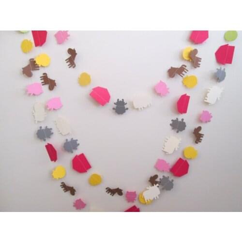 Farm Garland- farm Babies, Farm Banners, Cow Chick Pig Sheep, Farm Birthdays. birthday banners, garland, paper garland