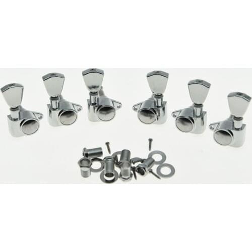 KAISH Chrome Tulip Button Guitar Tuners Tuning Keys for Acoustic or LP Guitar