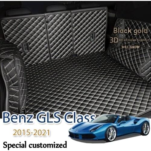 Leather Car Trunk Mat For Mercedes-Benz CLS 2015-2021 Sedan Cargo Liner Accessories Interior Boot