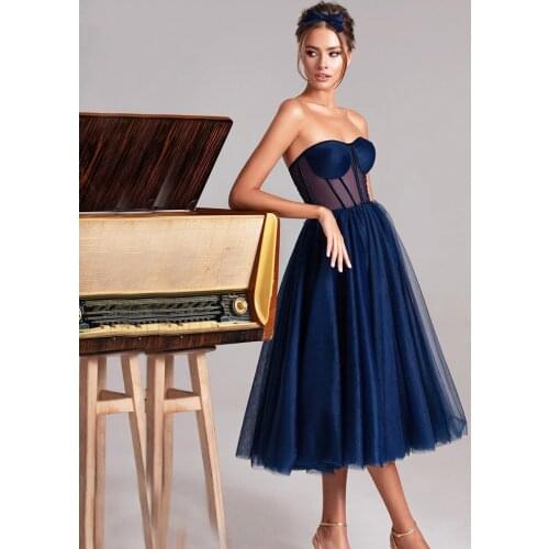 LEOSOXS Women's Evening Dresses Below The Knee