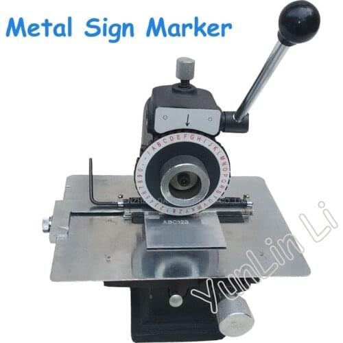 Metal Sign Marking Machine Tool Plotter Manual Semi-automatic Pressure Plate Smashing Card Embossing Machine