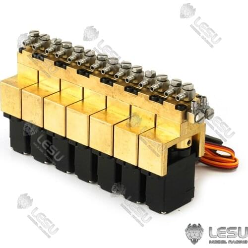 LESU Brass 7 Channel Hydraulic Reversing Valve For 1/14 Radio Control Excavator Tmy Dumper Truck TH16600-SMT3