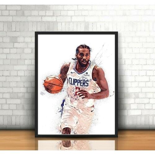 1 Panel HD Basketball Kawhi Leonard poster, LA Clipper Printed Wall Painting Wall Art Picture for Living Room Painting No Framed