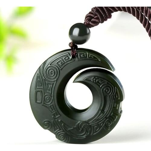 Natural Hetian Jade Pendant Necklace Jadeite Jewelry for Men Gifts Buddhist Lucky Carved Fashion Charm Women Amulet