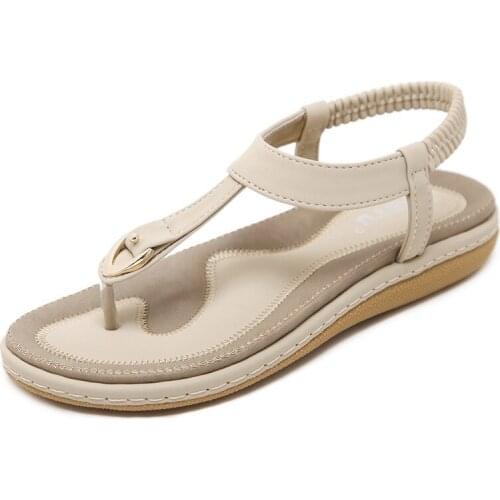 2021 new womens sandals vacation beach seaside womens shoes buckle large size comfortable ethnic style comfortable